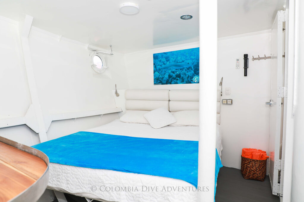 Queen cabin on Ferox liveaboard - copyright Colombia Dive Adventures